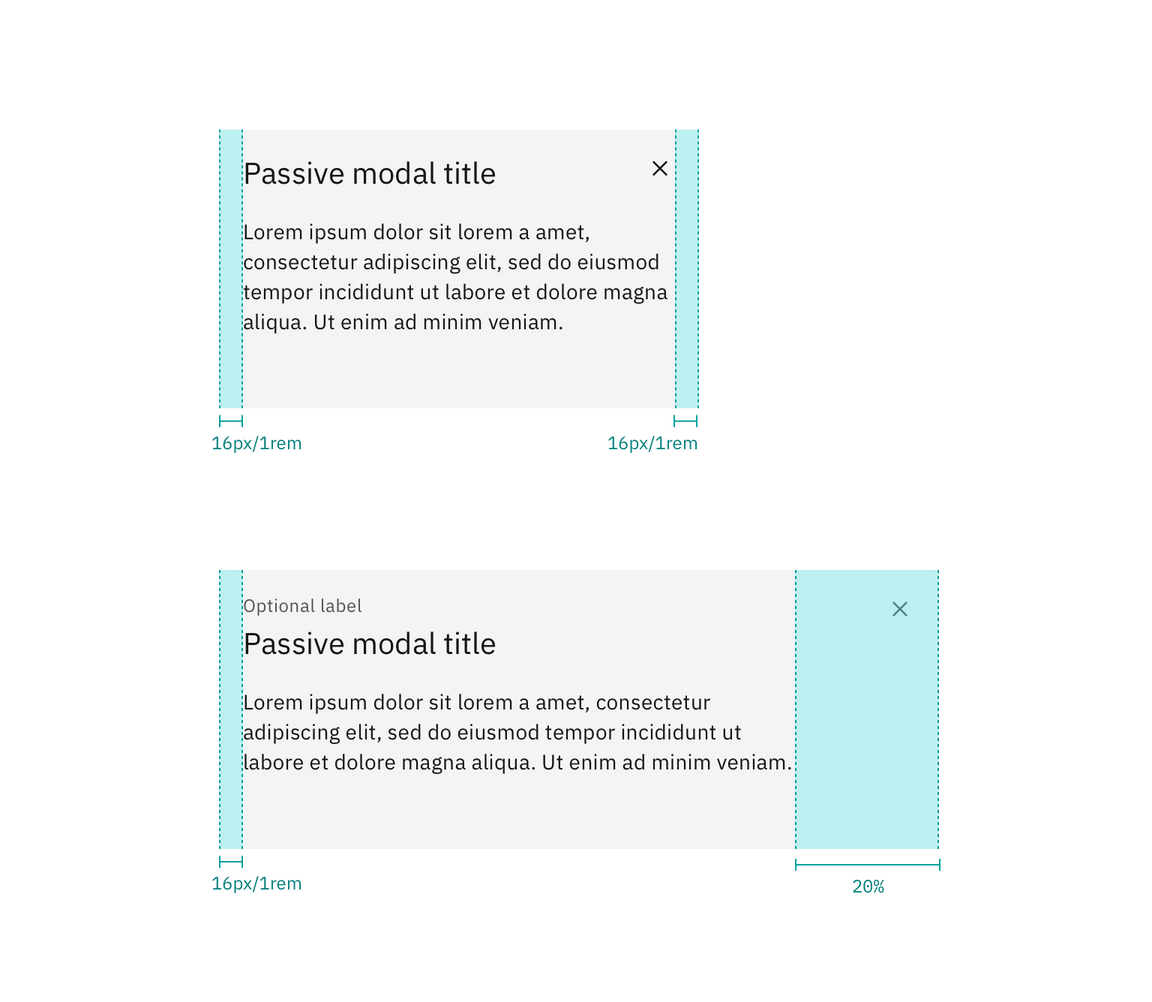 Margin-right for modals less than 36% and greater than 36%